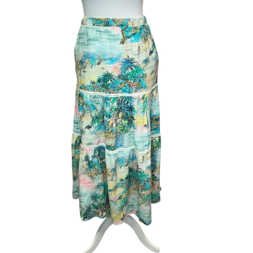 C&C Tropical Print Maxi Skirt